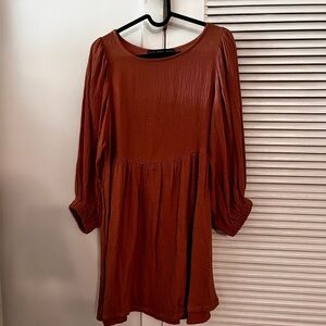Elegant Rust Dress